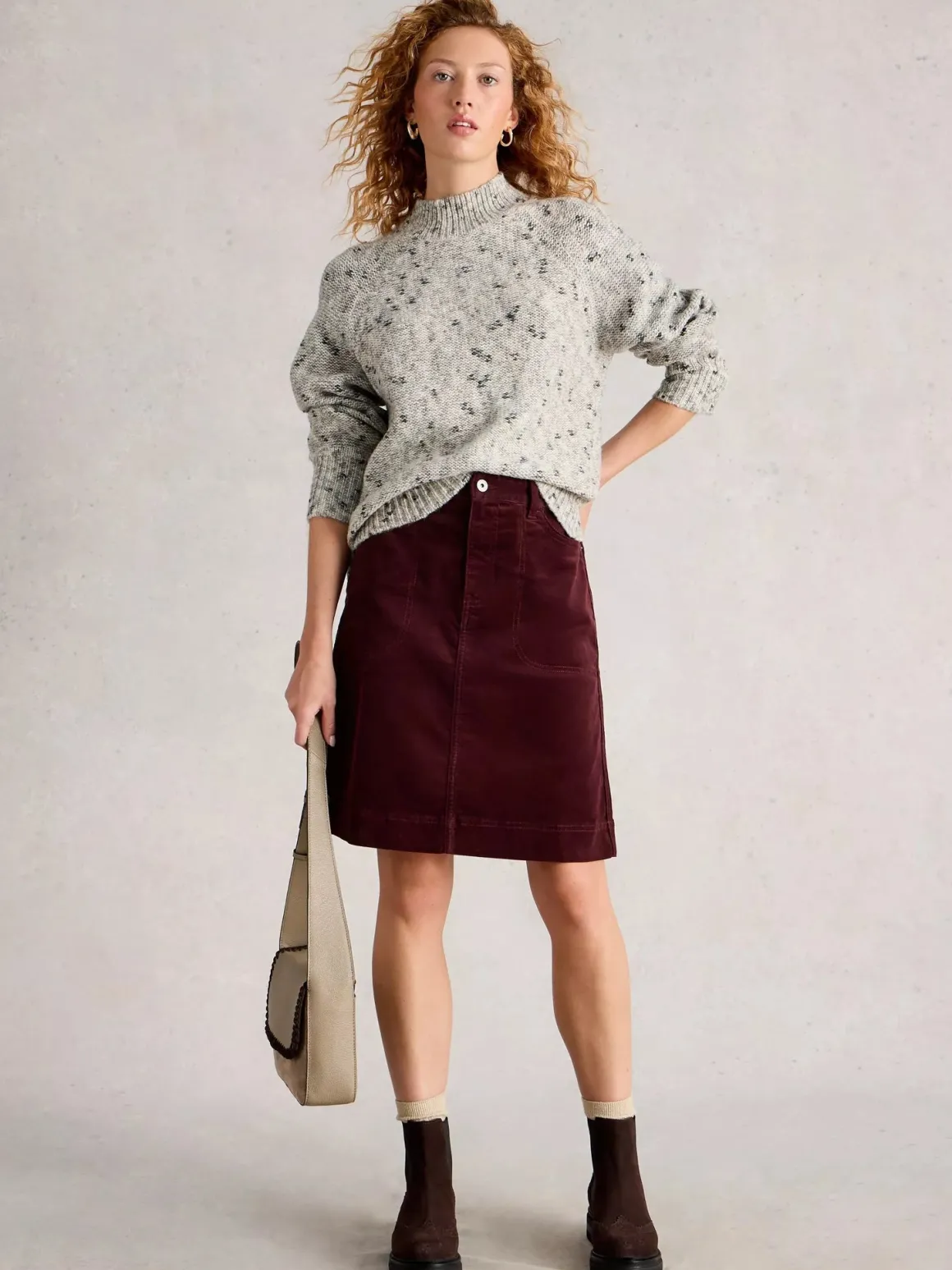 White Stuff Tia Cord Skirt